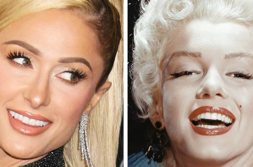  „Ich rufe meine ewige Ikone an“: Paris Hilton im Morgenmantel auf ihrem nackten Körper wiederholte das Bild von Marilyn Monroe