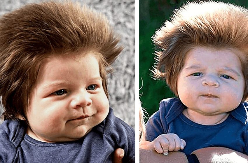  Erinnern Sie sich an ein 2 Monate altes Baby mit dichten Haaren, wie er jetzt aussieht