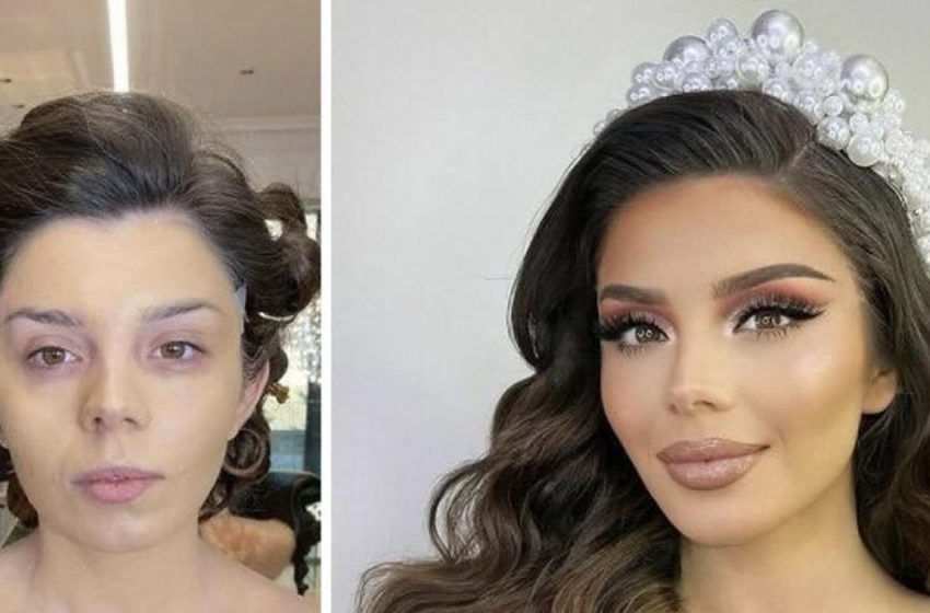  Das ist die Macht des Make-ups : Ein Make-up-Künstler zeigte, wie Make-up und Frisuren Bräute verändern