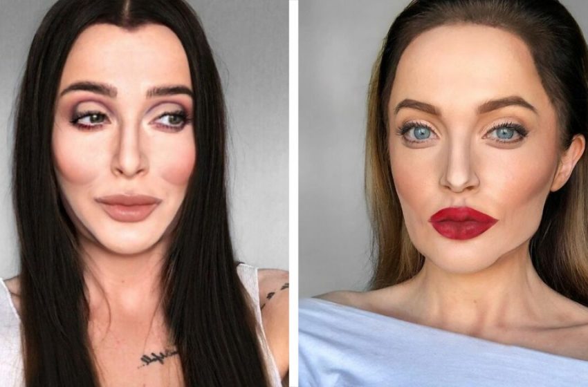  So erstaunlich : Das talentierte Mädchen benutzt Make-up, um sich in jede Berühmtheit oder optische Täuschung zu verwandeln