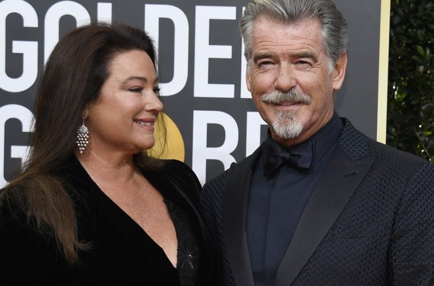  Pierce Brosnans Verehrung: Der Schauspieler konnte seinen Blick nicht von seiner atemberaubenden Frau in einem glitzernden goldenen Outfit abwenden