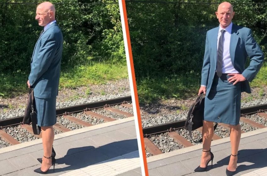  Ein Mann im Rock und High Heels : Vater von 3 führt einen Lebensstil wie eine Frau