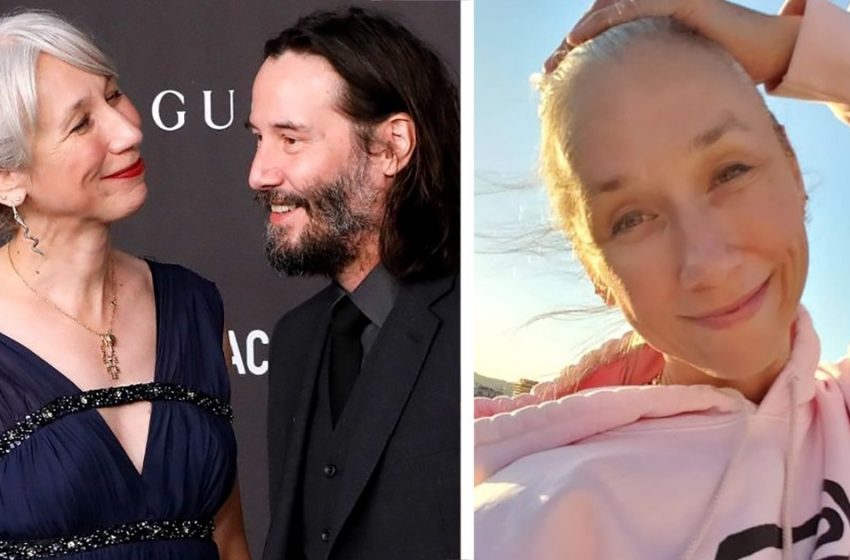  Die Freundin von Keanu Reeves hat ihre grauen Haare verteidigt – Sie hat mehrmals ihre dunklen Haare gezeigt