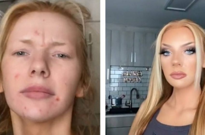 “Wie zwei verschiedene Personen”: Ein Mädchen zeigte, wie professionelles Make-up eine Person jenseits der Erkennung verändert!