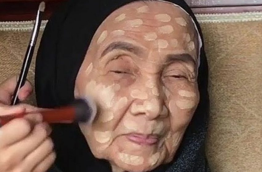  „Die atemberaubende Verwandlung einer 93-jährigen Frau mit Make-up wird unten enthüllt: „Selbstpflege ist auch in ihrem Alter wichtig.“