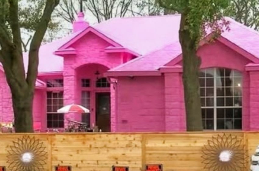 Dieser Mann malte sein ganzes Haus knallpink, und seine Nachbarn sind fassungslos! Sieh dir die komplette Verwandlung an!