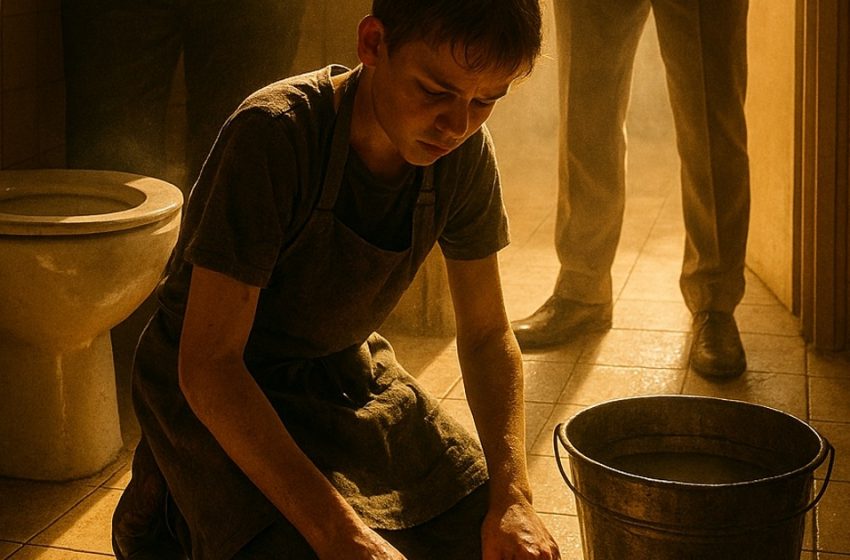 Ein Café-Mitarbeiter zwang einen 12-jährigen Jungen, die Toilette zu putzen – ohne zu wissen, wer er wirklich war. Die Wahrheit kam unerwartet ans Licht und veränderte sein Leben völlig.