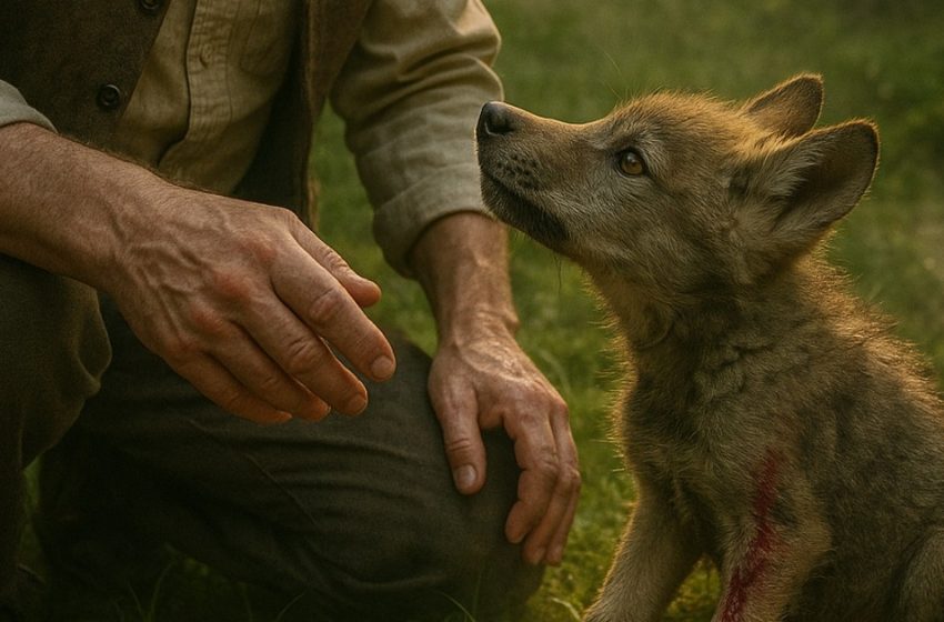 Ein verletztes Wolfsjunges flehte um Hilfe und kam direkt zu einem Rentner. Was dieser Mann tat, wird euch zu Tränen rühren…