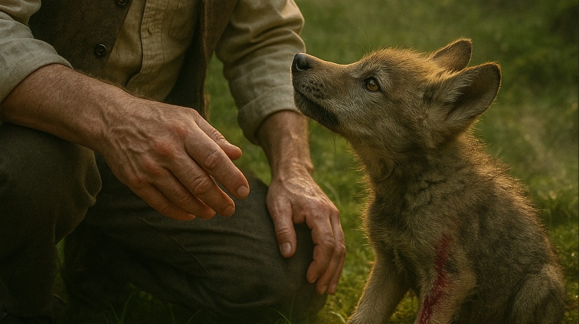 Ein verletztes Wolfsjunges flehte um Hilfe und kam direkt zu einem Rentner. Was dieser Mann tat, wird euch zu Tränen rühren…