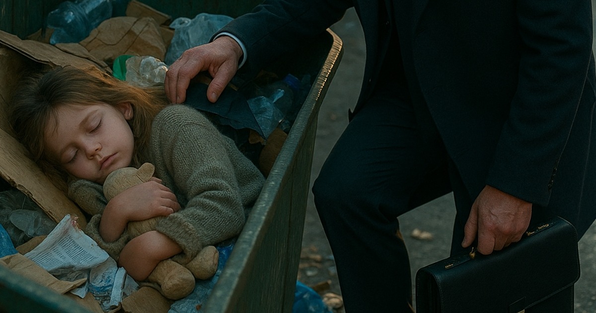 Ein kleines Mädchen schlief in einem Müllcontainer, als sich ihr ein extrem reicher Mann näherte… Und was er entdeckte, erschütterte ihn bis ins Mark.