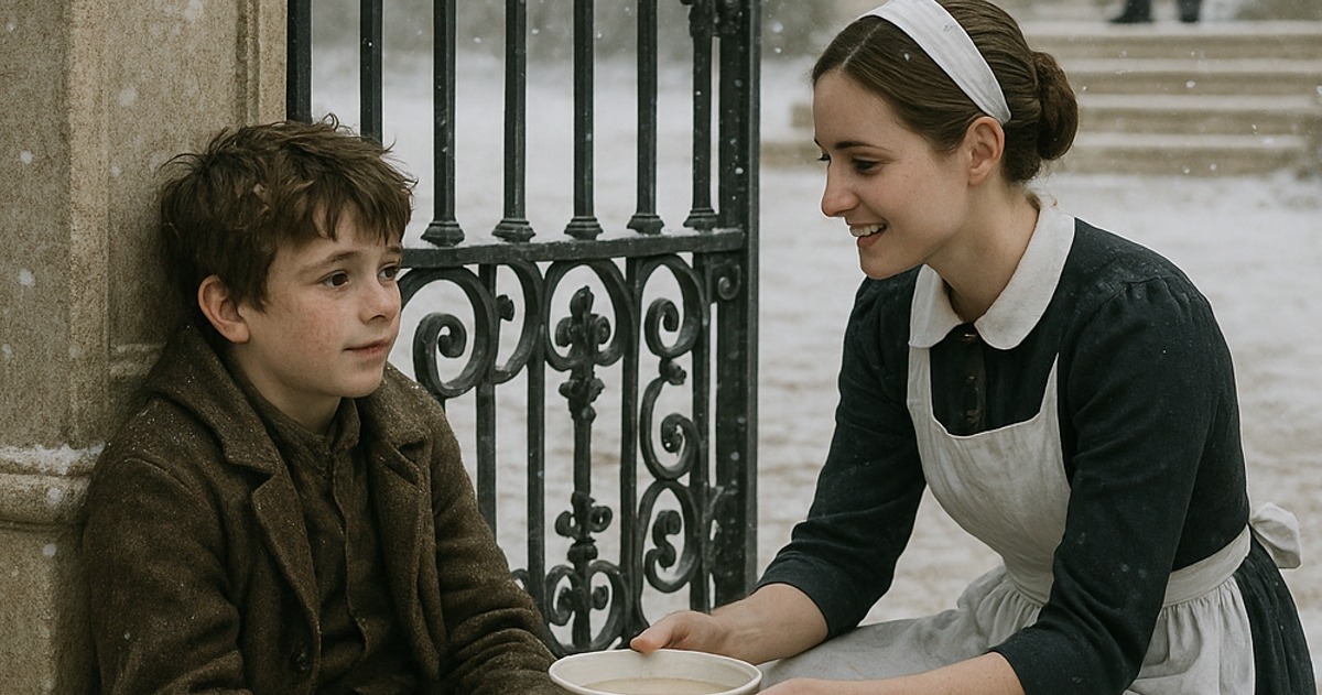 Eine Dienerin fand ein hungriges Kind an der Tür der Villa… Die Reaktion der milliardenschweren Hausherrin ließ alle sprachlos zurück.