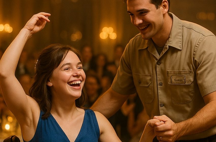  Ein alleinerziehender Vater und Hausmeister an der Schule tanzte mit einem Mädchen im Rollstuhl, ohne zu wissen, dass ihre wohlhabende Mutter in der Nähe stand und die Szene beobachtete