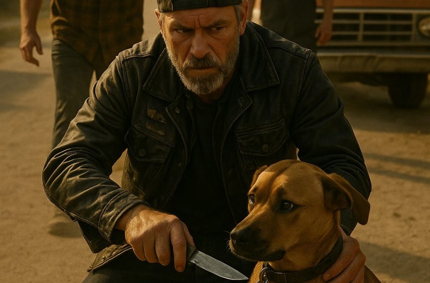  „Haltet diesen Lastwagen auf, bevor eine Tragödie passiert!“, rief der Motorradfahrer, während er loslief, um den Hund zu retten, der hinter dem Pickup mitgeschleift wurde.