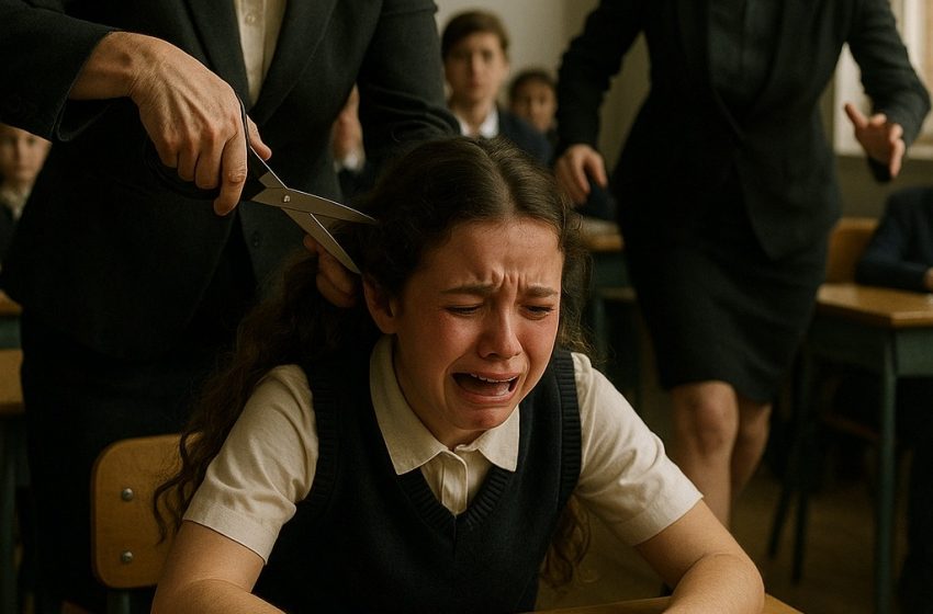  Die Lehrerin schnitt der Schülerin mitten im Unterricht die Haare ab, als sie sie sah. Was danach geschah, ließ alle fassungslos zurück.